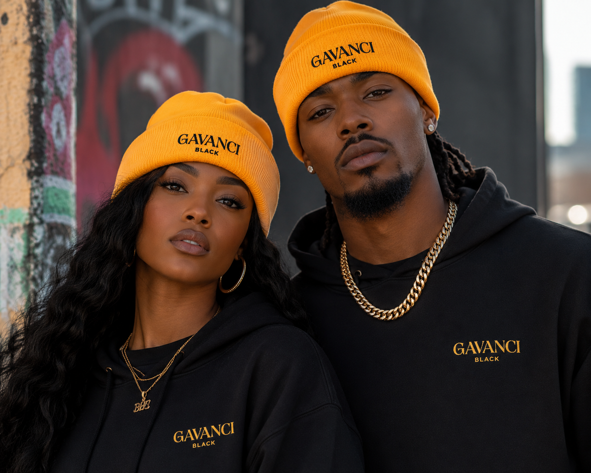Gavanci Black Original Logo (SL) Cuffed Beanie