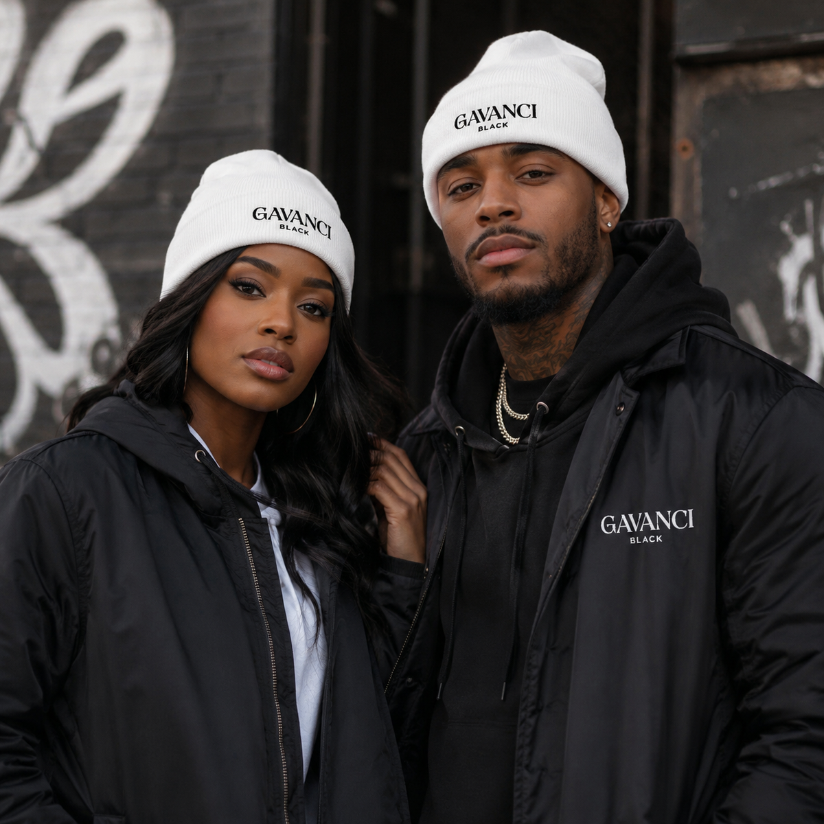 Gavanci Black Original Logo (SL) Cuffed Beanie