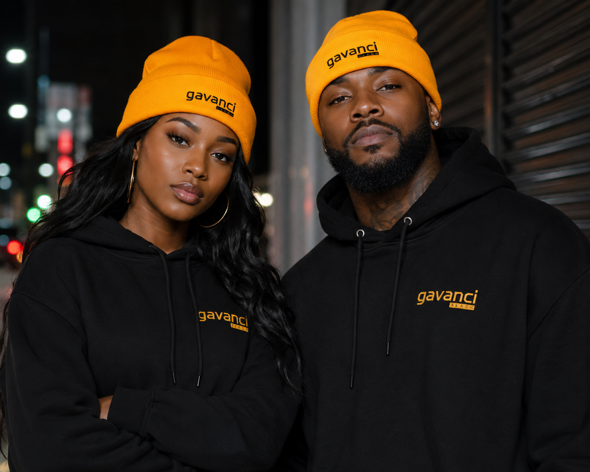Gavanci Black "The Professional" (SL) Cuffed Beanie