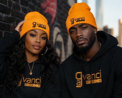Gavanci Black "Lowkey" Cuffed Beanie