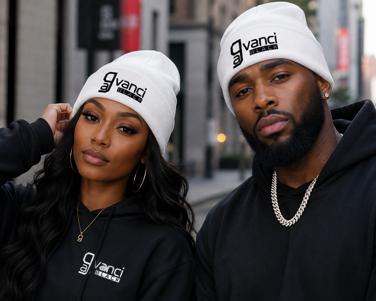 Gavanci Black "Lowkey" Cuffed Beanie