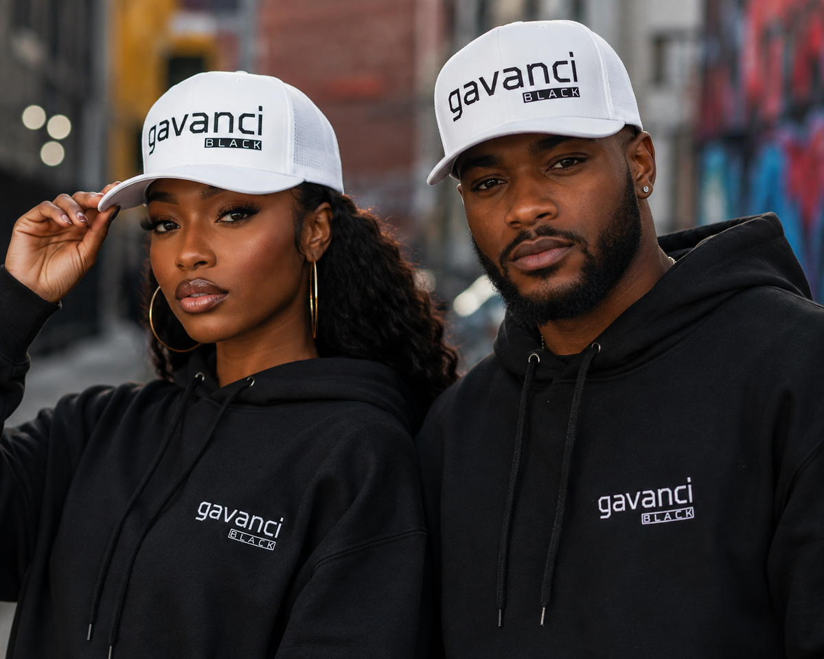 Gavanci Black "The Professional" Trucker Cap
