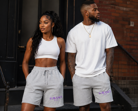 Gavanci Black Original Logo fleece shorts